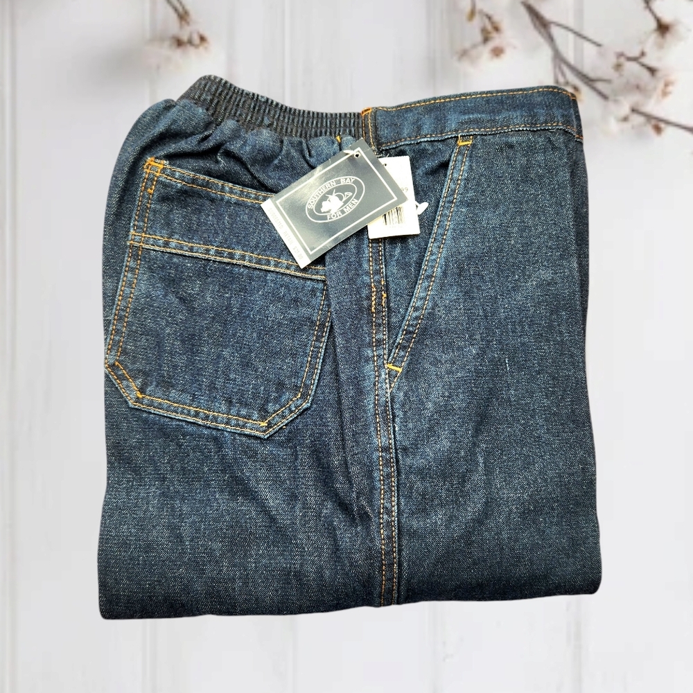 NwT Southern Bay for Mens Strechy Button 4 Pocket 100% Cotton Denim Jeans